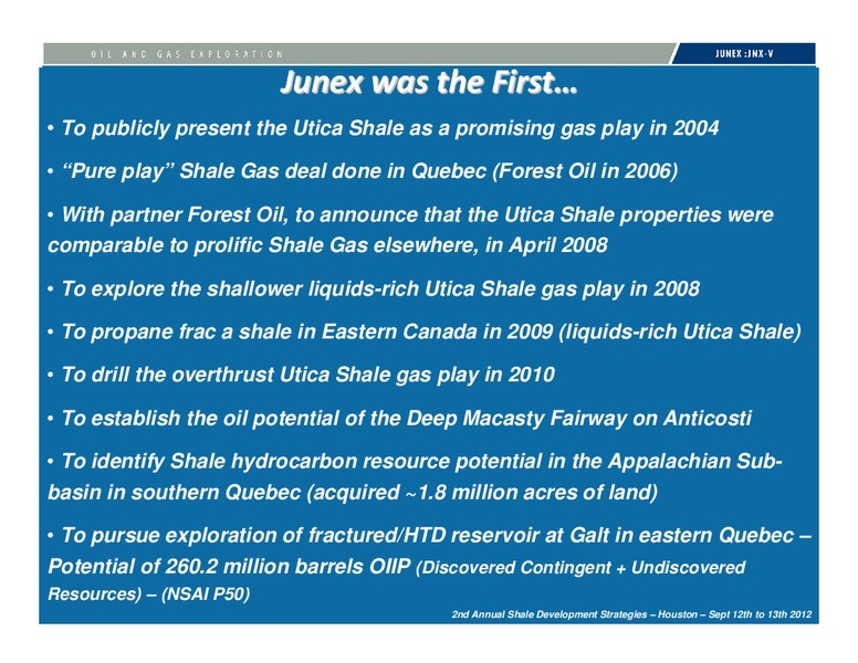 INVESTOR PRESENTATION – Junex Inc. – slide 4