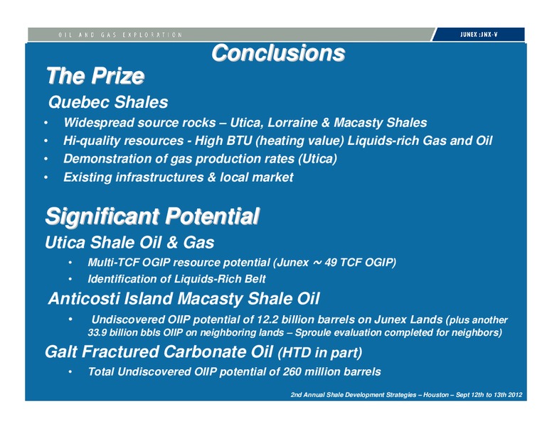 INVESTOR PRESENTATION – Junex Inc. – slide 48