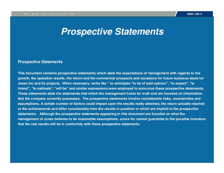 INVESTOR PRESENTATION – Junex Inc. – slide 2