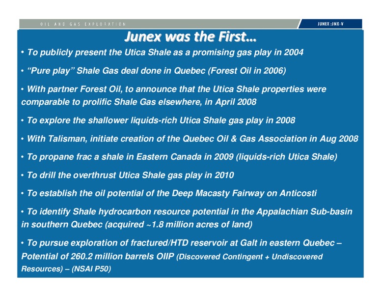 INVESTOR PRESENTATION – Junex Inc. – slide 4