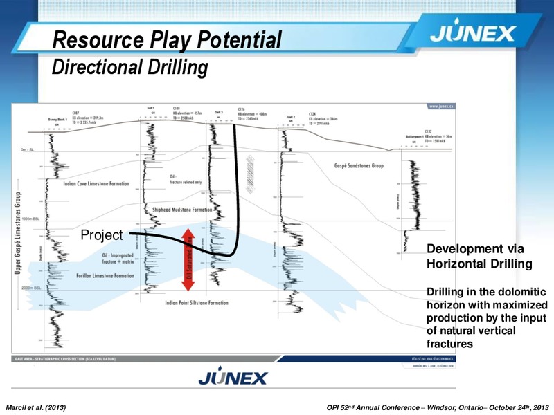 52ND ANNUAL CONFERENCE OF THE ONTARIO PETROLEUM INSTITUTE – Junex Inc. – slide 30