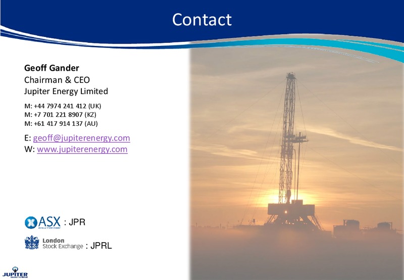 57TH OIL BARREL CONFERENCE – Jupiter Energy Ltd. – slide 17