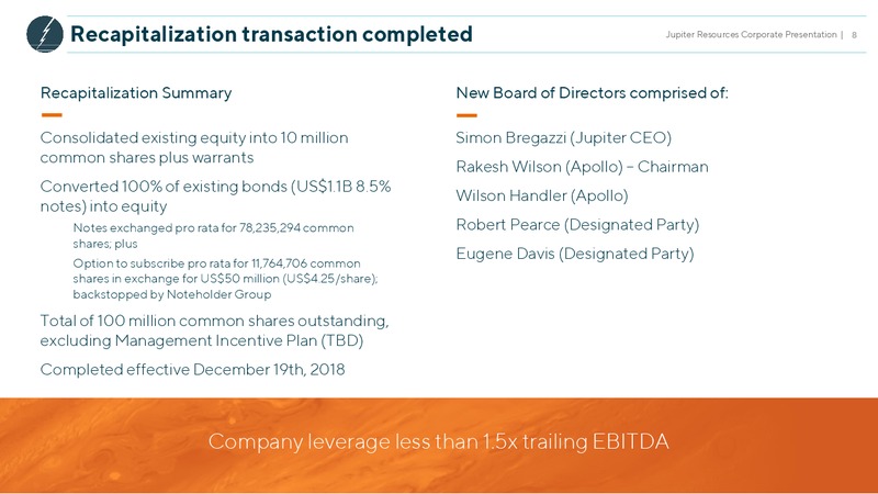 January 2019 Corporate Presentation – Jupiter Resources – slide 10