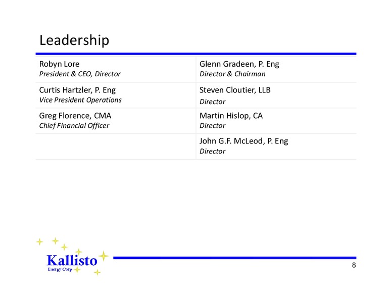 Corporate Presentation – Kallisto Energy Corp – slide 7