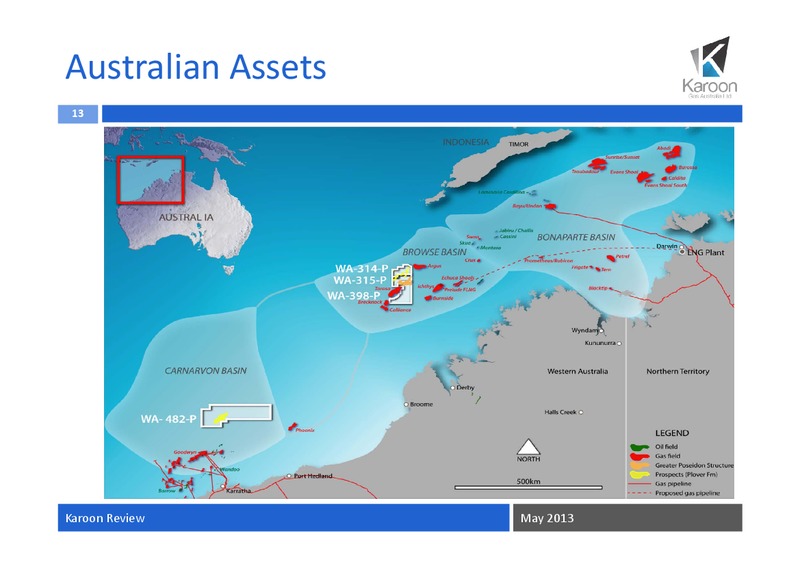 May Review 2013 – Karoon Gas Australia Ltd – slide 14