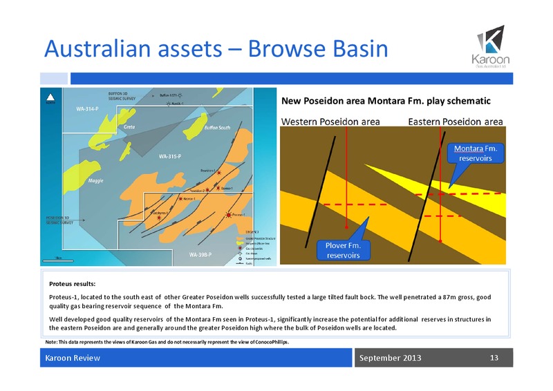 September Review – Karoon Gas Australia Ltd – slide 14