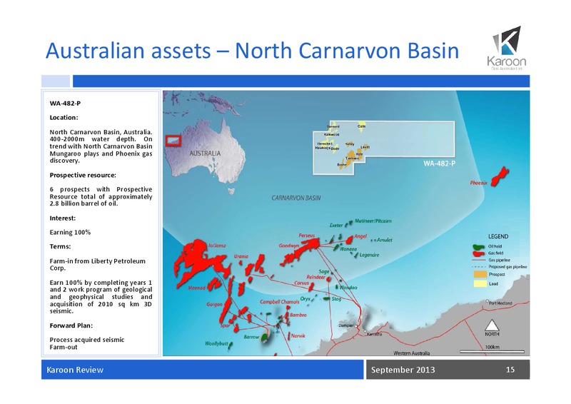 September Review – Karoon Gas Australia Ltd – slide 16