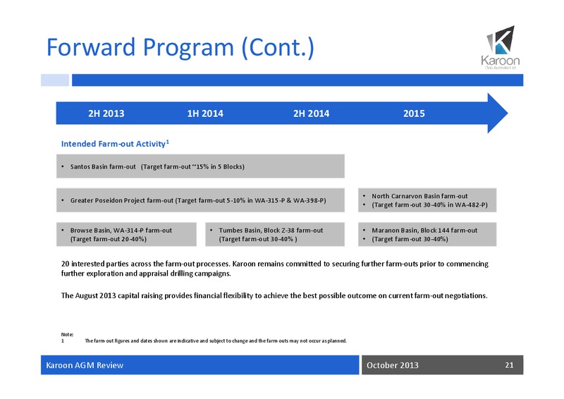 2013 Annual General Meeting – Karoon Gas Australia Ltd – slide 22