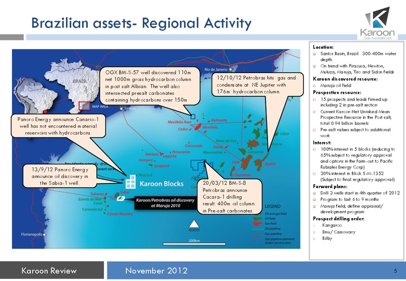 November Review 2012 – Karoon Gas Australia Ltd – slide 6