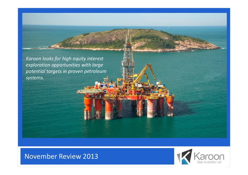 Investor Presentation – Karoon Gas Australia Ltd – slide 1