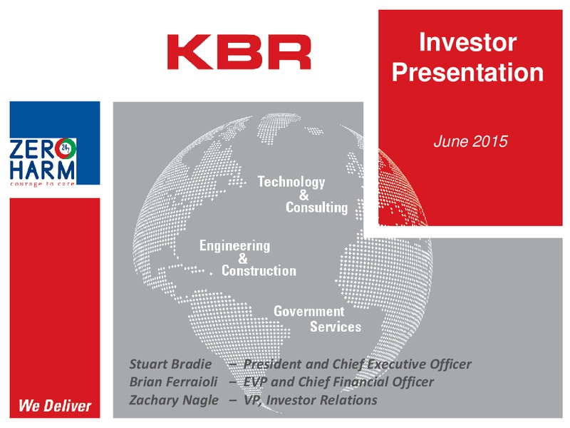 June 2015 Investor Presentation – Kbr, Inc. – slide 1