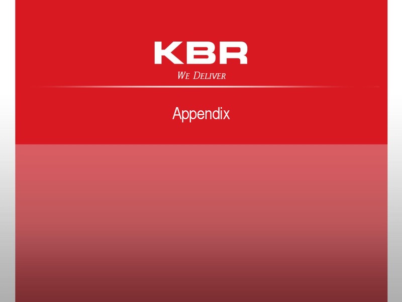 Q3 Financial Results – Kbr, Inc. – slide 14