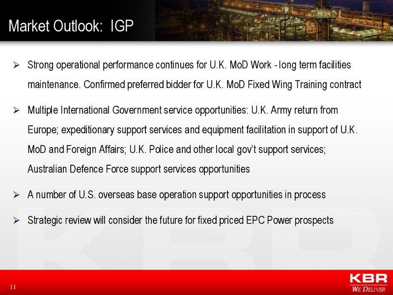 Financial Results – Kbr, Inc. – slide 10
