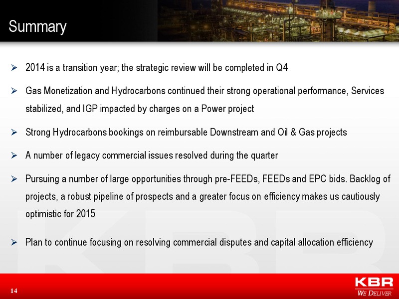 Financial Results – Kbr, Inc. – slide 13