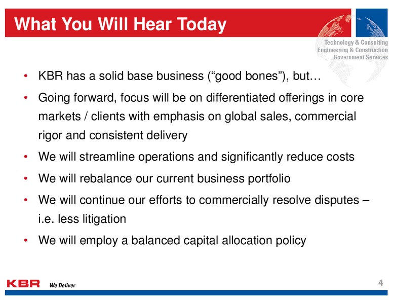 Analyst Day – Kbr, Inc. – slide 3