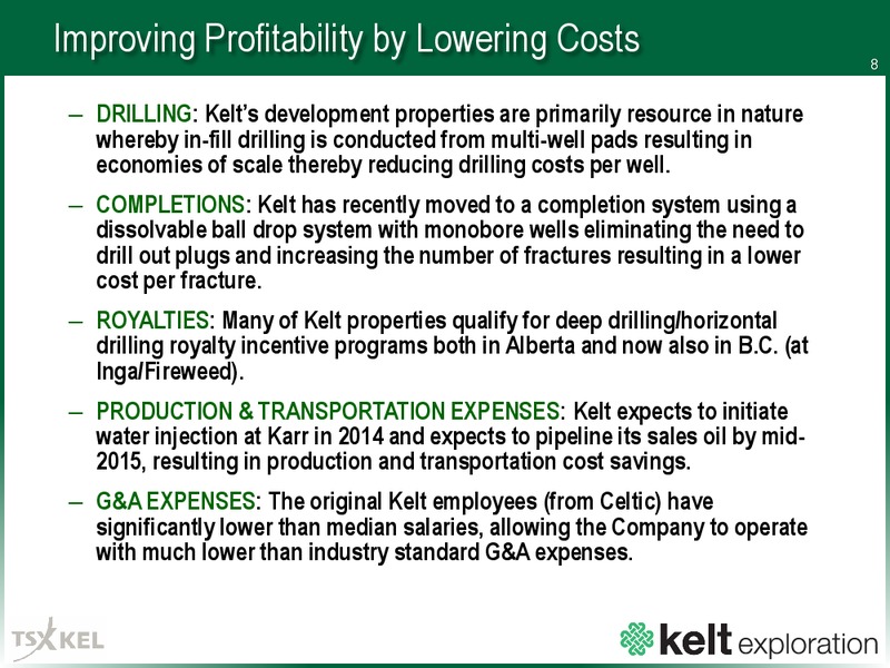 PETERS AND COMPANY 18TH ANNUAL ENERGY CONFERENCE – Kelt Exploration Ltd. – slide 8