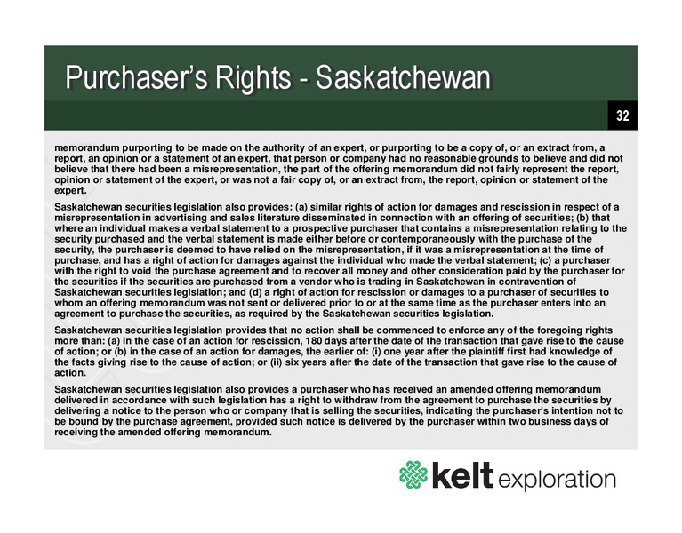 DECEMBER 2013 CORPORATE PRESENTATION – Kelt Exploration Ltd. – slide 27