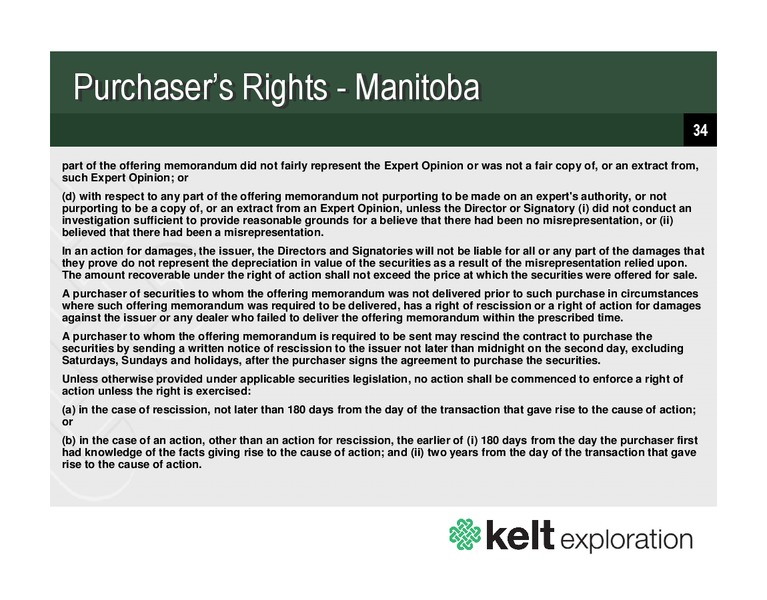 DECEMBER 2013 CORPORATE PRESENTATION – Kelt Exploration Ltd. – slide 29