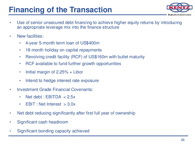Proposed Acquisition if Valerus Field Solutions – Kentz Corporation Ltd – slide 25