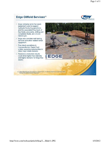 PRITCHARD CAPITAL PARTNERS ENERGIZE 2012 CONFERENCE – Key Energy Services Inc. – slide 11