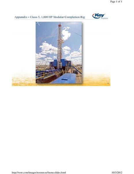 JOHNSON RICE & COMPANYS 4TH ANNUAL ENERGY CONFERENCE – Key Energy Services Inc. – slide 14