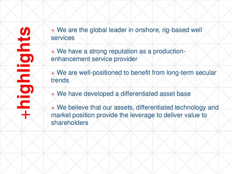 COWEN AND CO 4TH ANNUAL ULTIMATE ENERGY CONFERENCE – Key Energy Services Inc. – slide 11