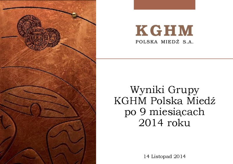 2014 RESULTS – Kghm International Ltd. – slide 1