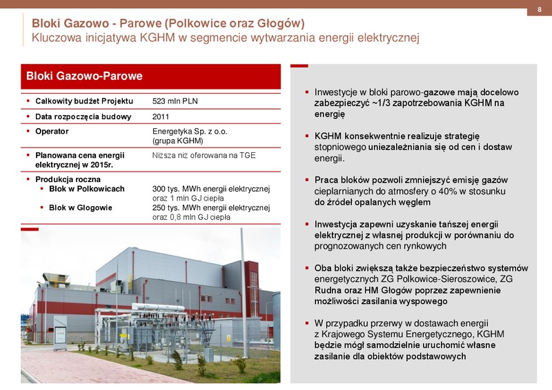 2014 RESULTS – Kghm International Ltd. – slide 8