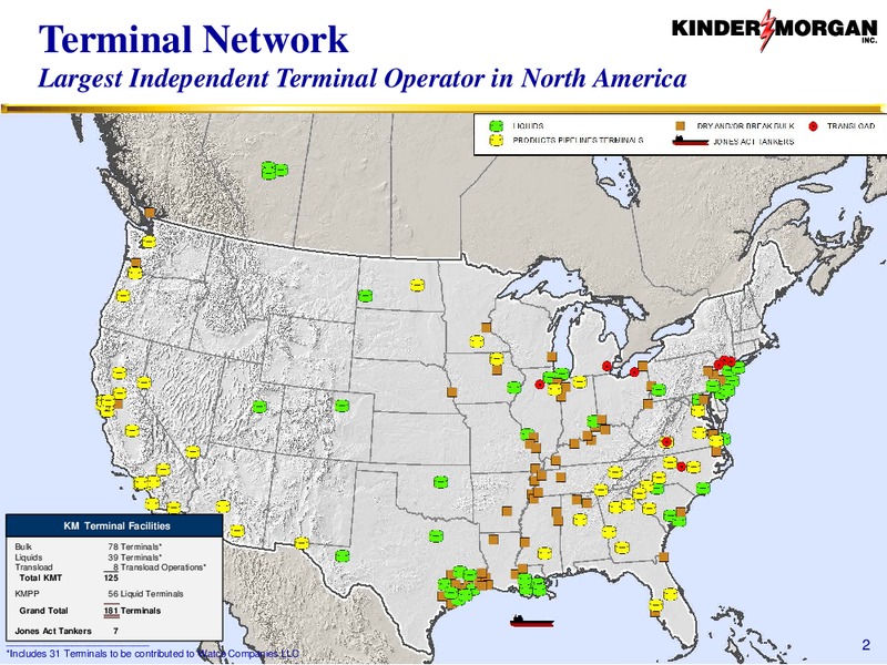 Terminals – KINDER MORGAN ENERGY PARTNERS, L.P. – slide 2
