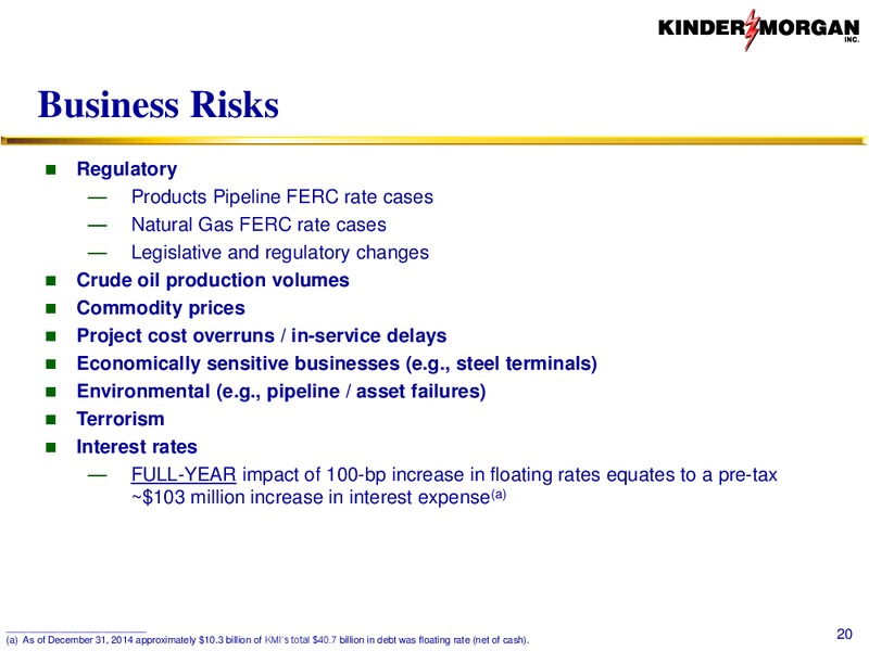 Fixed Income Investor Presentation – KINDER MORGAN ENERGY PARTNERS, L.P. – slide 19
