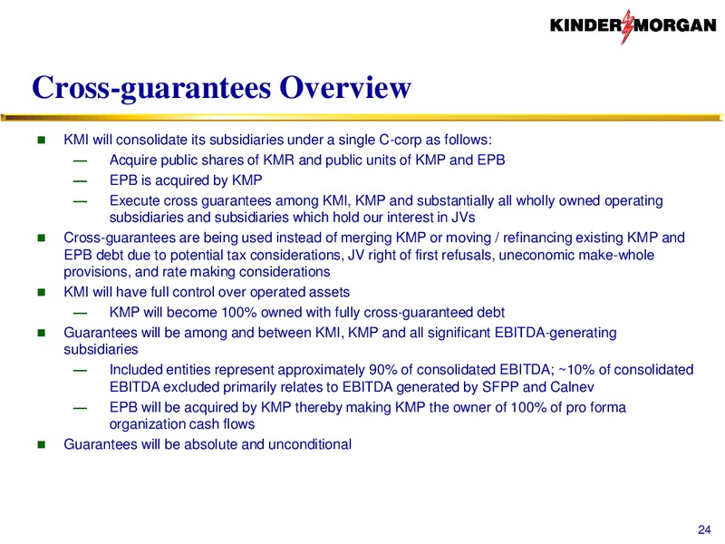 Run by Shareholders For Shareholders – KINDER MORGAN ENERGY PARTNERS, L.P. – slide 23