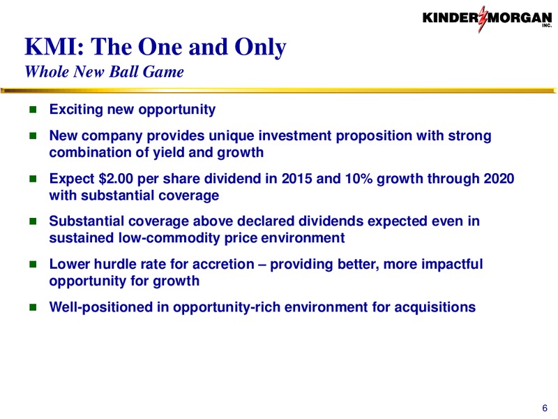 Investor Presentation – Kinder Morgan, Inc. – slide 5