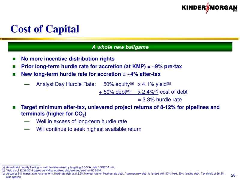 INVESTOR PRESENTATION – Kinder Morgan, Inc. – slide 27