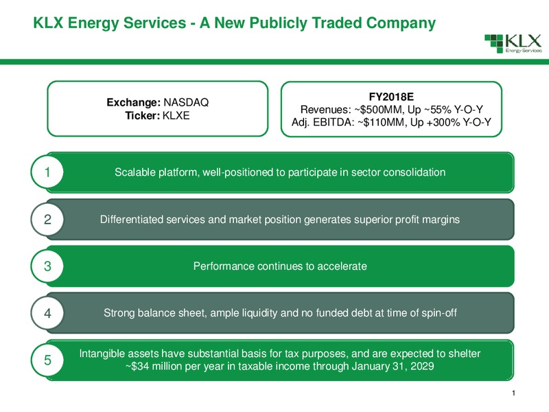 Non Deal Road Show – KLX Energy Services – slide 2