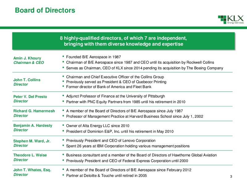 Non Deal Road Show – KLX Energy Services – slide 4