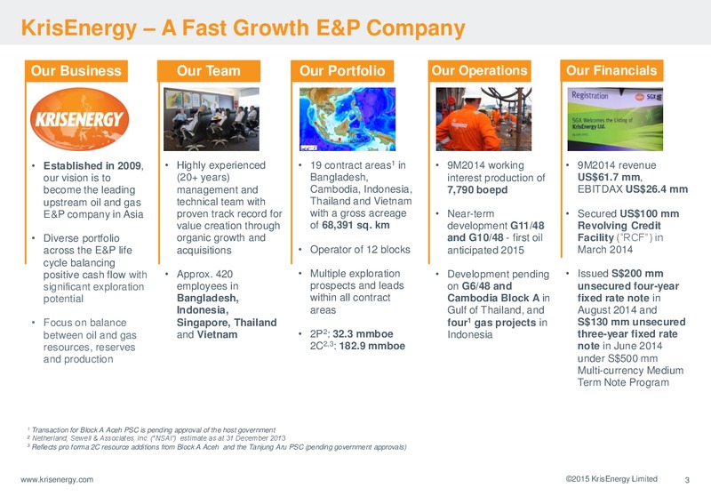 Corporate Presentation – Krisenergy Ltd. – slide 3