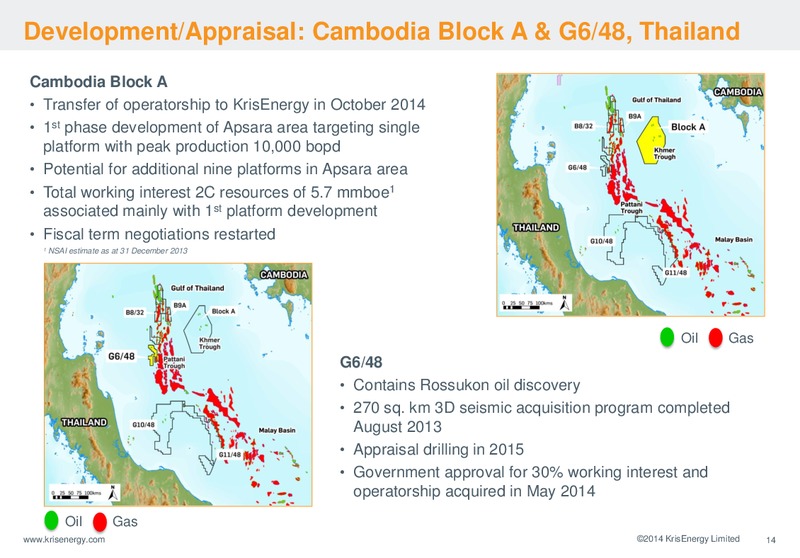 CORPORATE PRESENTATION – Krisenergy Ltd. – slide 14