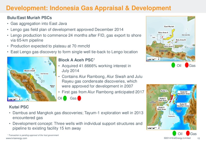 CORPORATE PRESENTATION – Krisenergy Ltd. – slide 15
