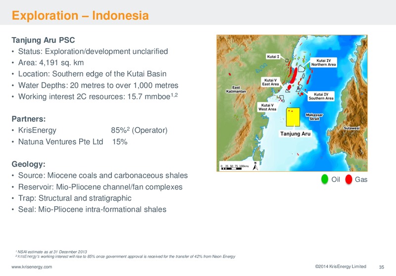 CORPORATE PRESENTATION – Krisenergy Ltd. – slide 35