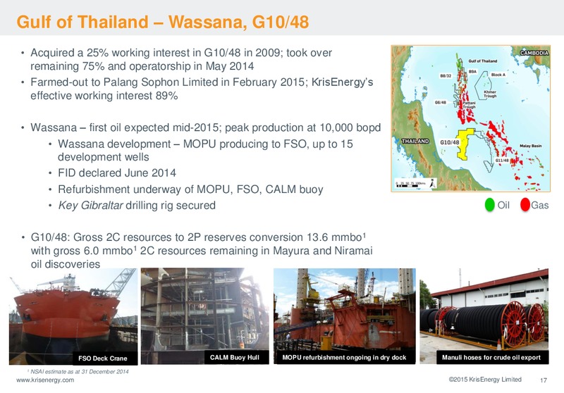 SHAREHOLDERS FORUM – Krisenergy Ltd. – slide 17