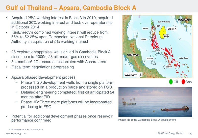 SHAREHOLDERS FORUM – Krisenergy Ltd. – slide 20