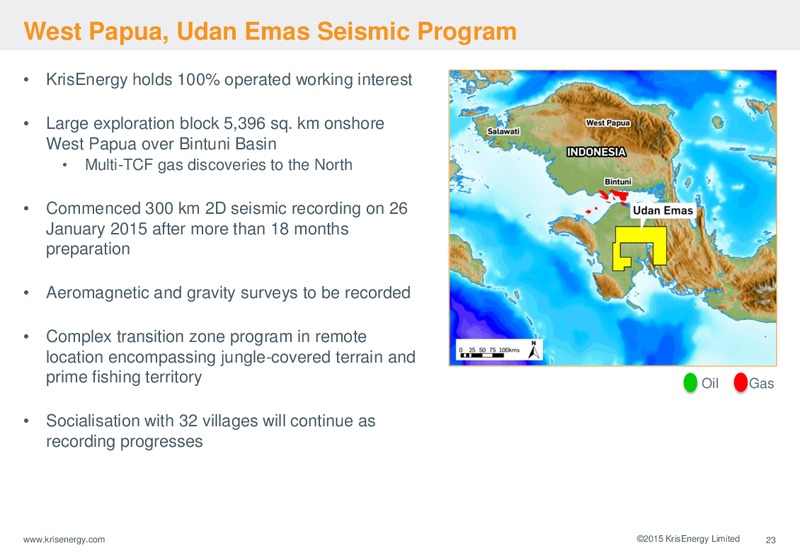 SHAREHOLDERS FORUM – Krisenergy Ltd. – slide 23
