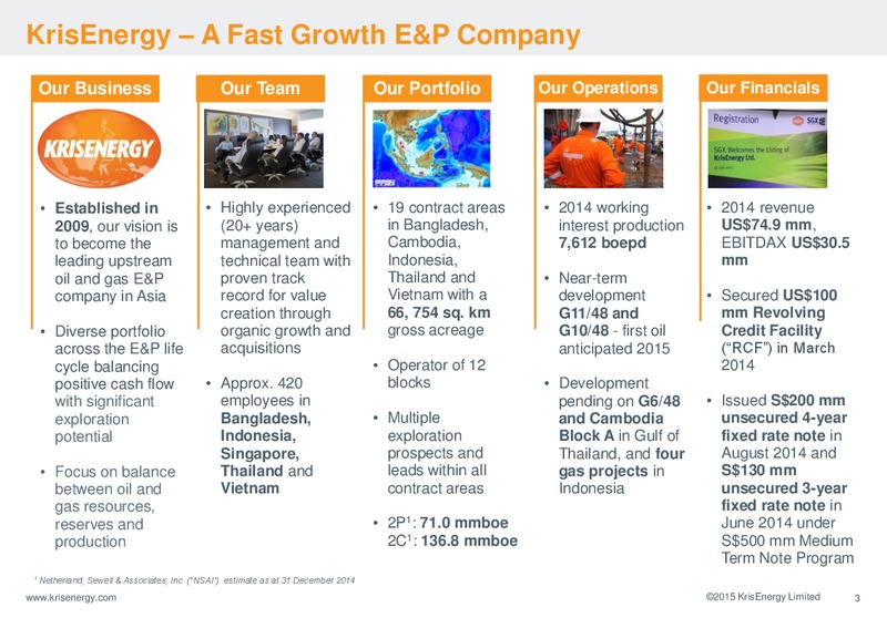 Corporate Presentation – Krisenergy Ltd. – slide 3