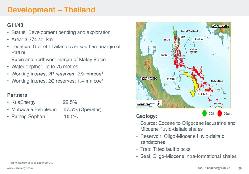 Corporate Presentation – Krisenergy Ltd. – slide 26