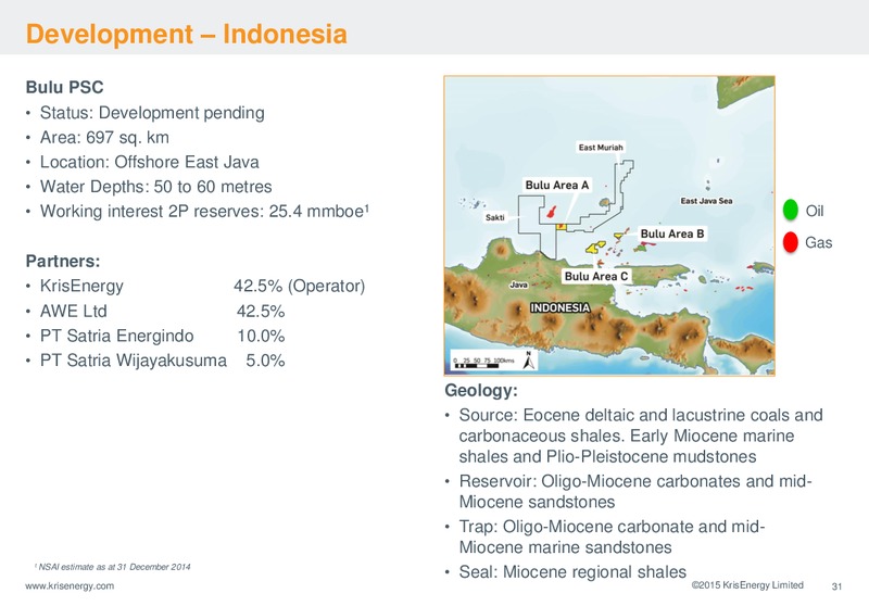 Corporate Presentation – Krisenergy Ltd. – slide 31
