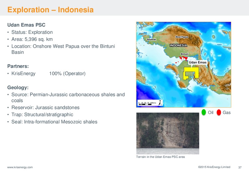 MARCH 2015 CORPORATE PRESENTATION – Krisenergy Ltd. – slide 37