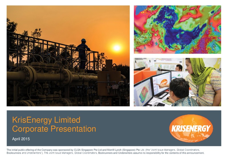 INVESTOR PRESENTATION – Krisenergy Ltd. – slide 1