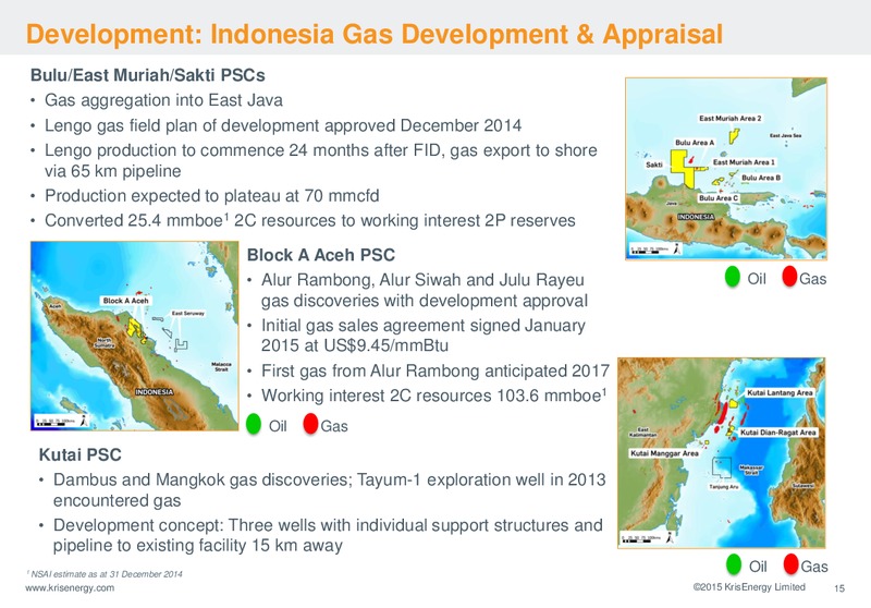INVESTOR PRESENTATION – Krisenergy Ltd. – slide 15