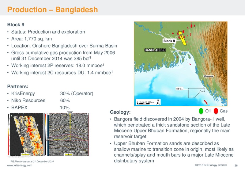 INVESTOR PRESENTATION – Krisenergy Ltd. – slide 26