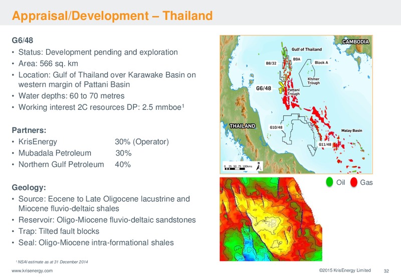INVESTOR PRESENTATION – Krisenergy Ltd. – slide 32